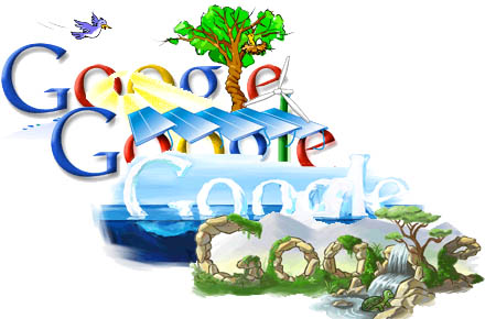 Logo Google na Earth Day od 2005 do 2008