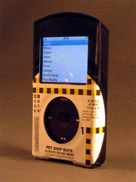 iPod w winylowej płycie