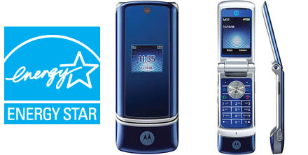 KRZR Motorola w zgodzie z Energy Star
