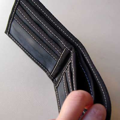 Portfel zrobiony z dętki